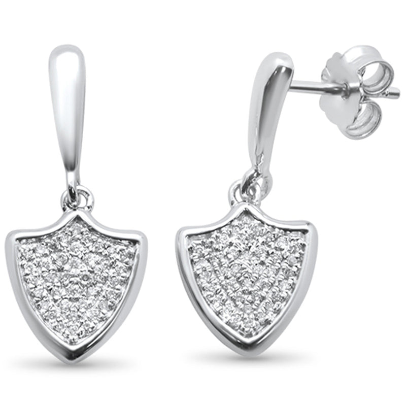 DIAMOND CLOSEOUT! .22CT G SI 10K White Gold Diamond Drop Dangle Earrings