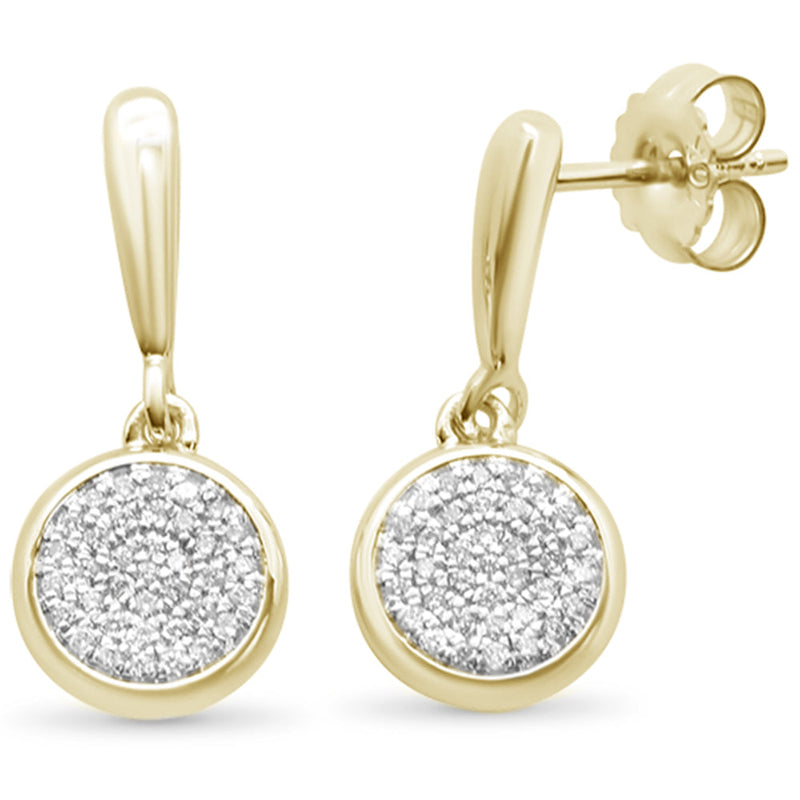 DIAMOND CLOSEOUT! .22CT G SI 10K Yellow Gold Diamond Drop Dangle Earrings