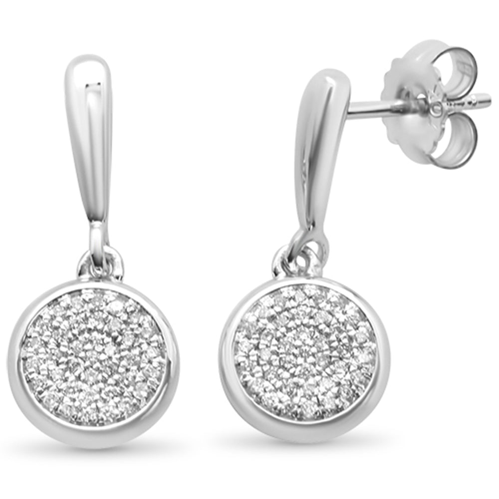 DIAMOND CLOSEOUT! .22CT G SI 10K White Gold Diamond Drop Dangle Earrings