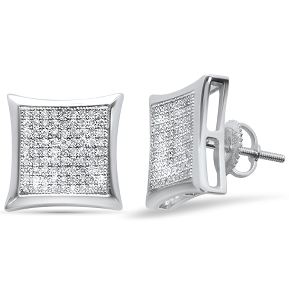 DIAMOND CLOSEOUT!  .50ct G SI 10K White Gold Diamond Square Earrings