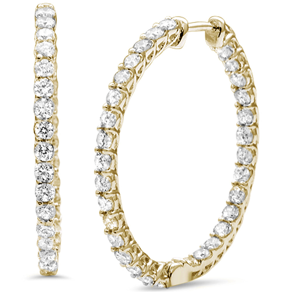SPECIAL!1.98ct G SI 14K Yellow Gold Diamond Hoop Earrings