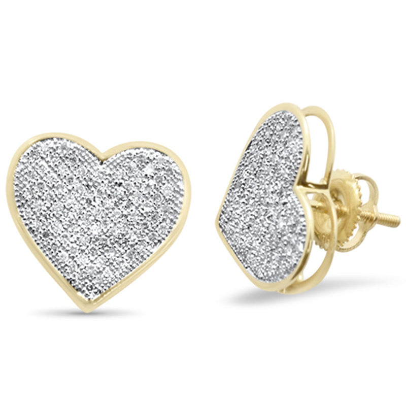 SPECIAL! .54ct G SI 10 Yellow Gold Diamond Heart Earrings