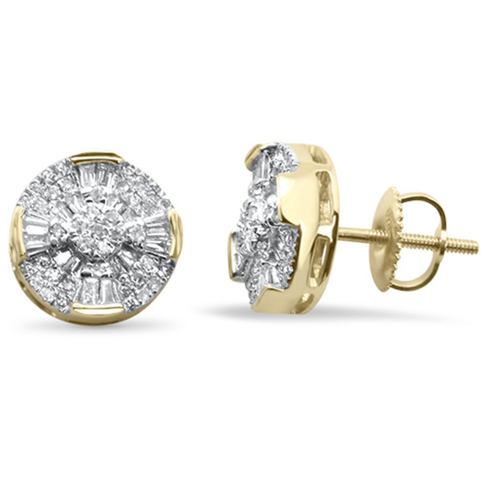 DIAMOND CLOSEOUT!  .42CT G SI 10KT Yellow Gold Diamond Micro Pave Stud Earrings
