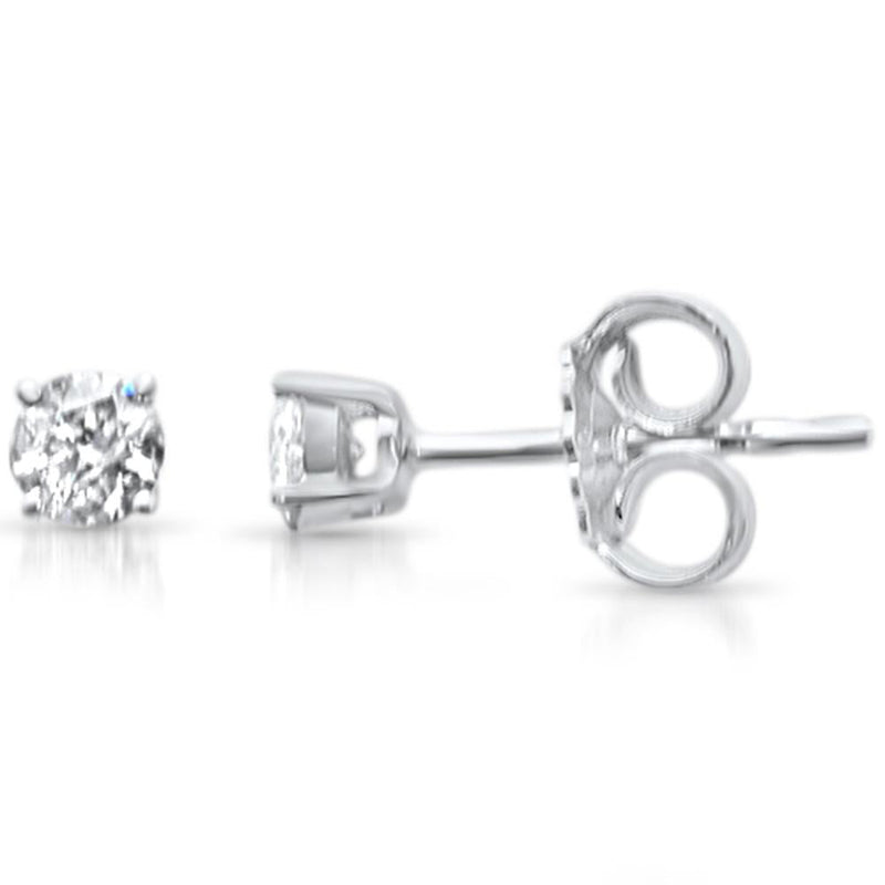 .20ct G SI 14K White Gold Diamond Solitaire Stud Earrings
