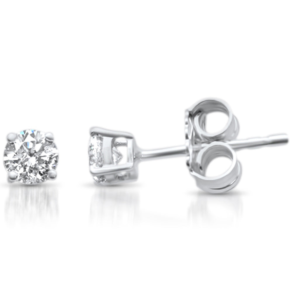SPECIAL!.58ct G SI 14K White Gold Diamond Solitaire Stud Earrings