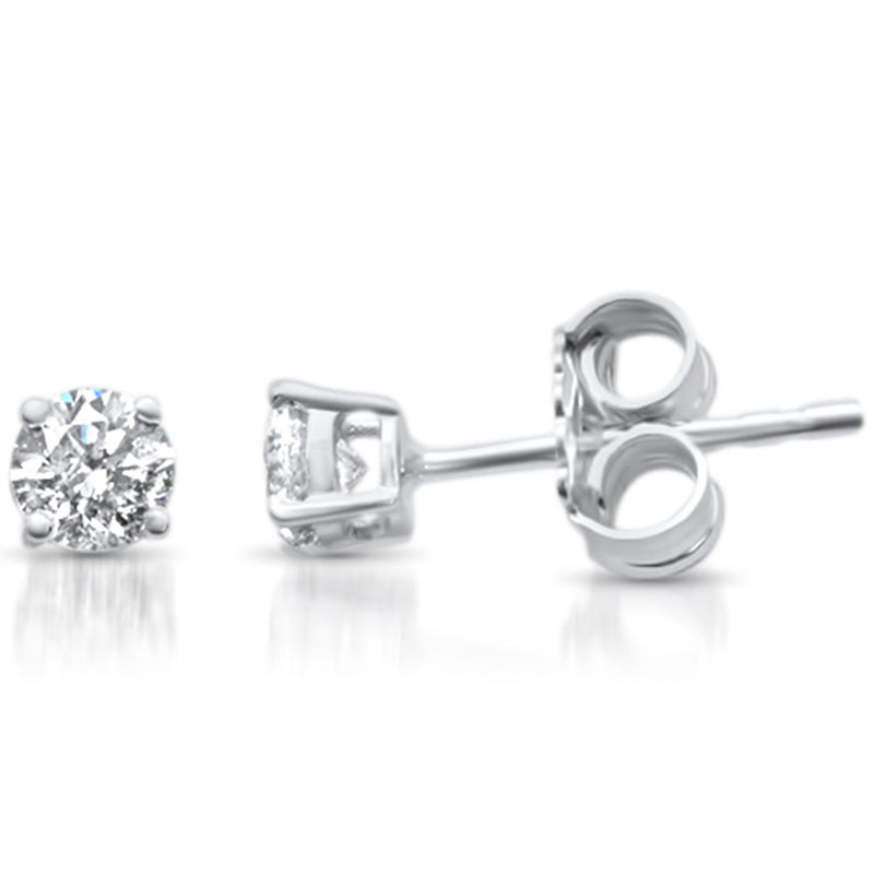 SPECIAL!.58ct G SI 14K White Gold Diamond Solitaire Stud Earrings