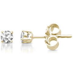 SPECIAL! .30ct G SI 14K Yellow Gold Diamond Solitaire Stud Earrings