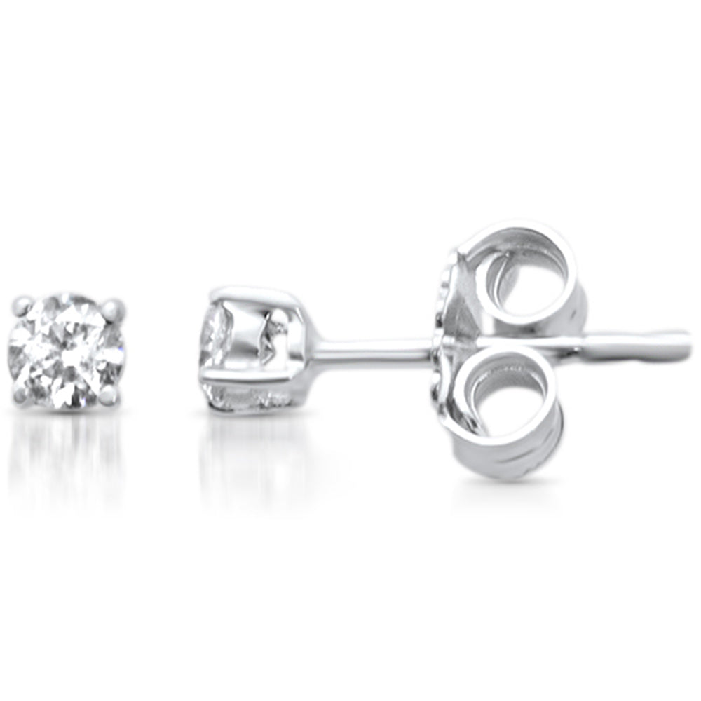 SPECIAL! .38ct G SI 14K White Gold  Diamond Solitaire Stud Earrings