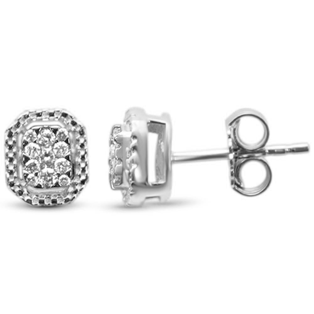DIAMOND CLOSEOUT! .15ct G SI 10K White Gold Diamond Fashion Earrings