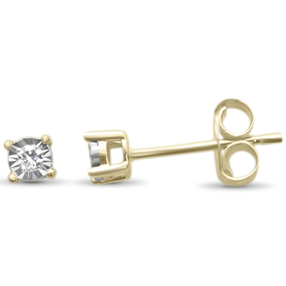 DIAMOND CLOSEOUT! .05ct G SI 14K Yellow Gold Round Diamond Stud Earrings
