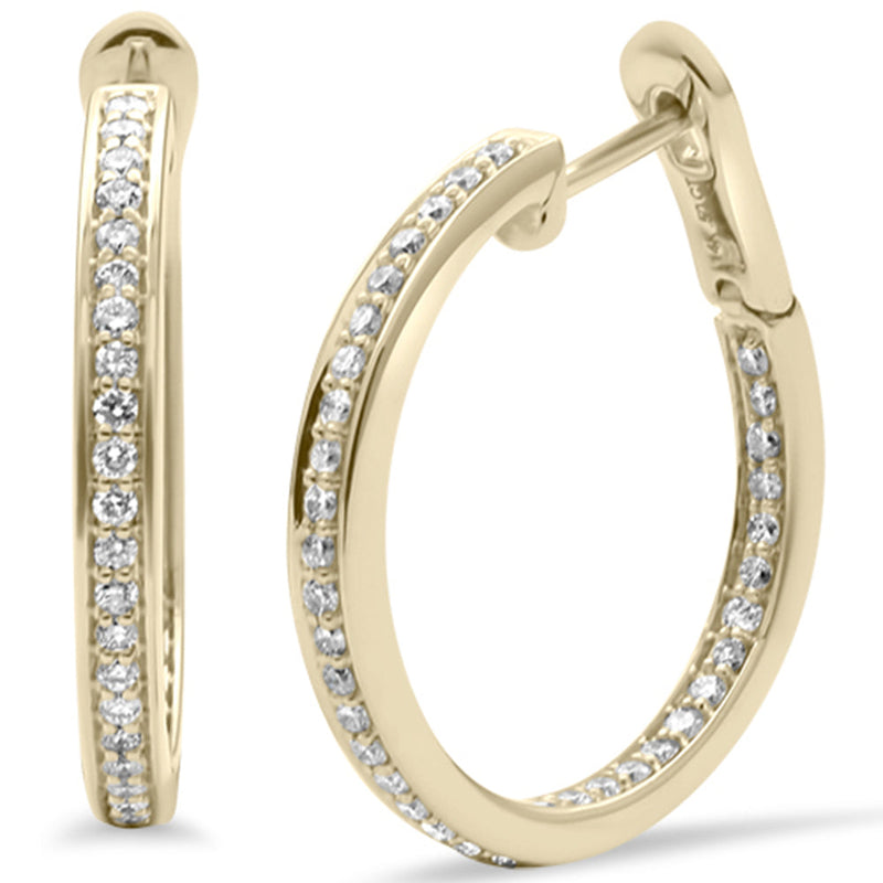 DIAMOND CLOSEOUT!   .50ct G SI 14K Yellow Gold Diamond Hoop Earrings