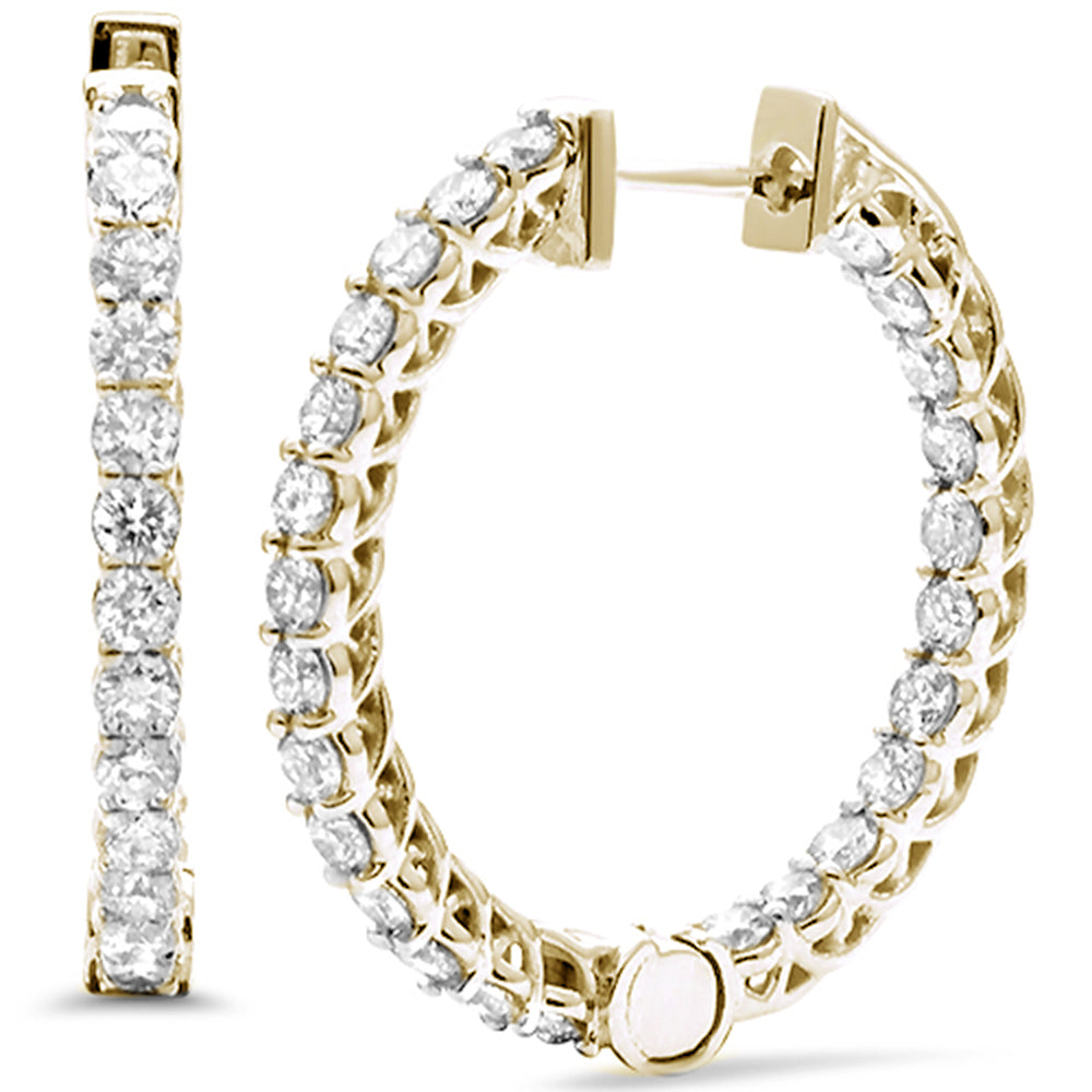 DIAMOND CLOSEOUT! 1.97ct G SI 14K Yellow Gold Diamond Hoop Earrings
