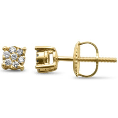 DIAMOND CLOSEOUT! .12ct G SI 10K Yellow Gold Diamond Fashion Earrings