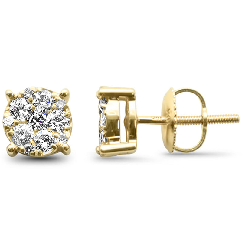 DIAMOND CLOSEOUT! .63ct G SI 10K Yellow Gold Diamond Round Earrings