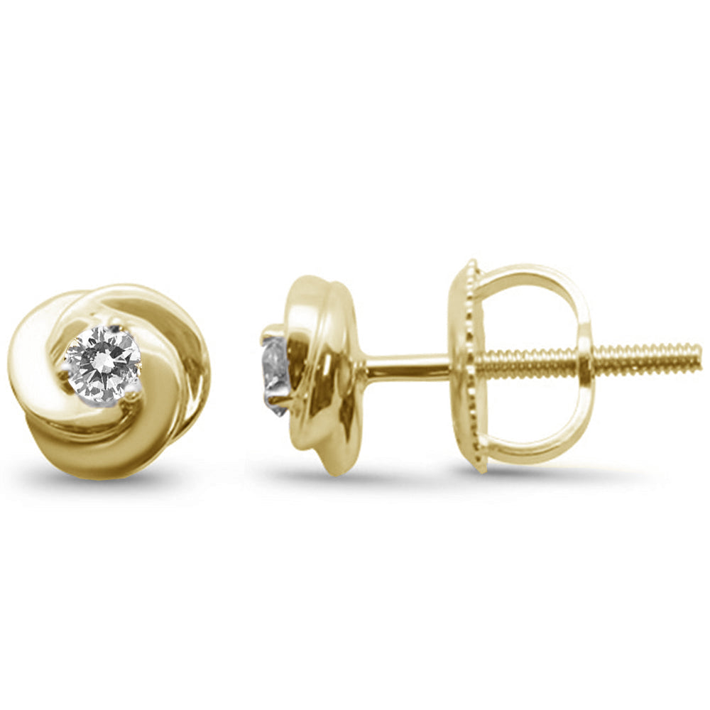DIAMOND CLOSEOUT! .10ct G SI 10K Yellow Gold Diamond Fashion Earrings