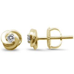 DIAMOND CLOSEOUT! .10ct G SI 10K Yellow Gold Diamond Fashion Earrings