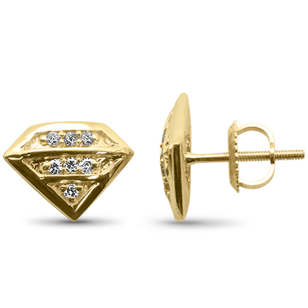 DIAMOND CLOSEOUT! .13ct G SI 10K Yellow Gold Diamond Fashion Earrings
