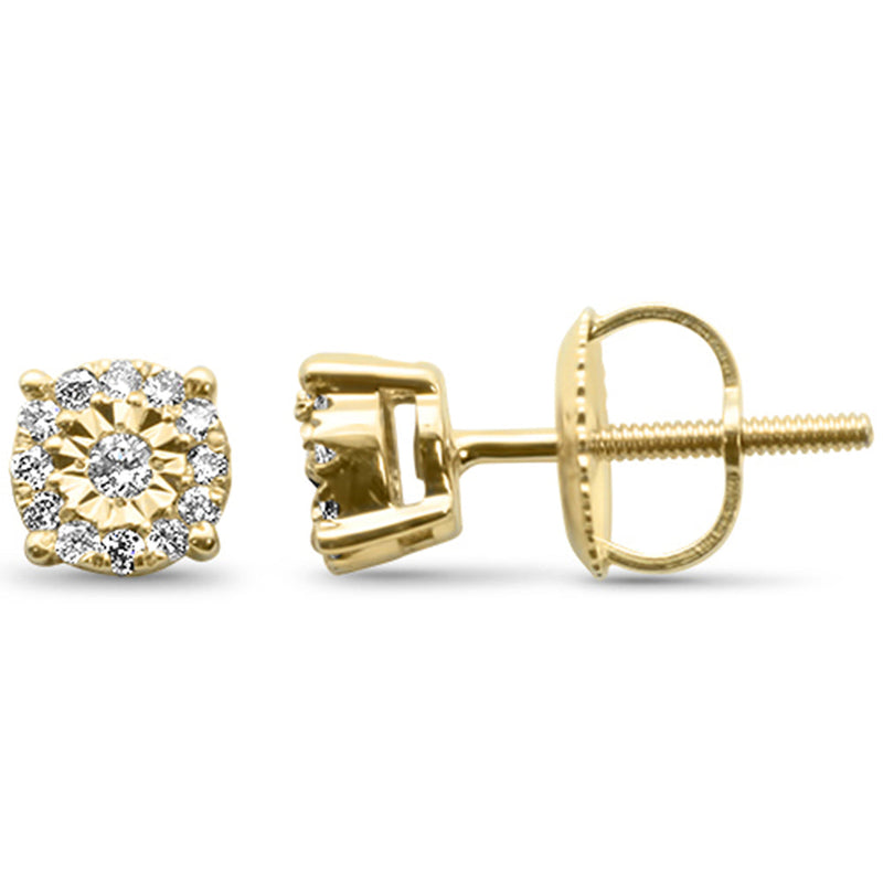 DIAMOND CLOSEOUT! .13ct G SI 10K Yellow Gold Diamond Fashion Earrings