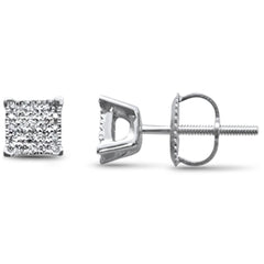 DIAMOND CLOSEOUT! .07ct G SI 10K White Gold Diamond Fine Stud Earrings