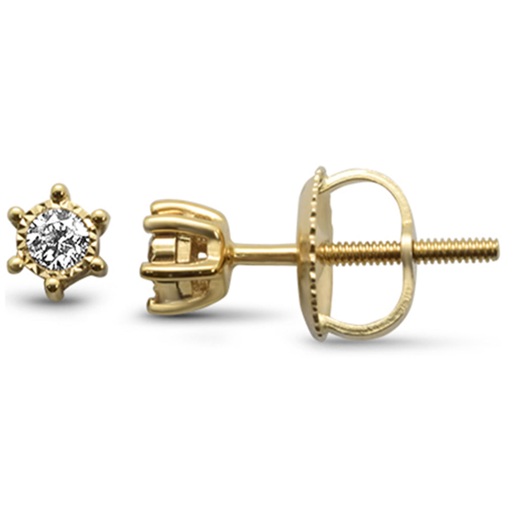 DIAMOND CLOSEOUT! .10ct G SI 10K Yellow Gold Diamond Stud Earrings