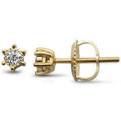 DIAMOND CLOSEOUT! .10ct G SI 10K Yellow Gold Diamond Stud Earrings