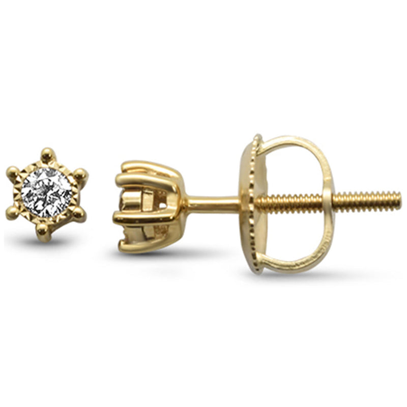DIAMOND CLOSEOUT! .10ct G SI 10K Yellow Gold Diamond Stud Earrings