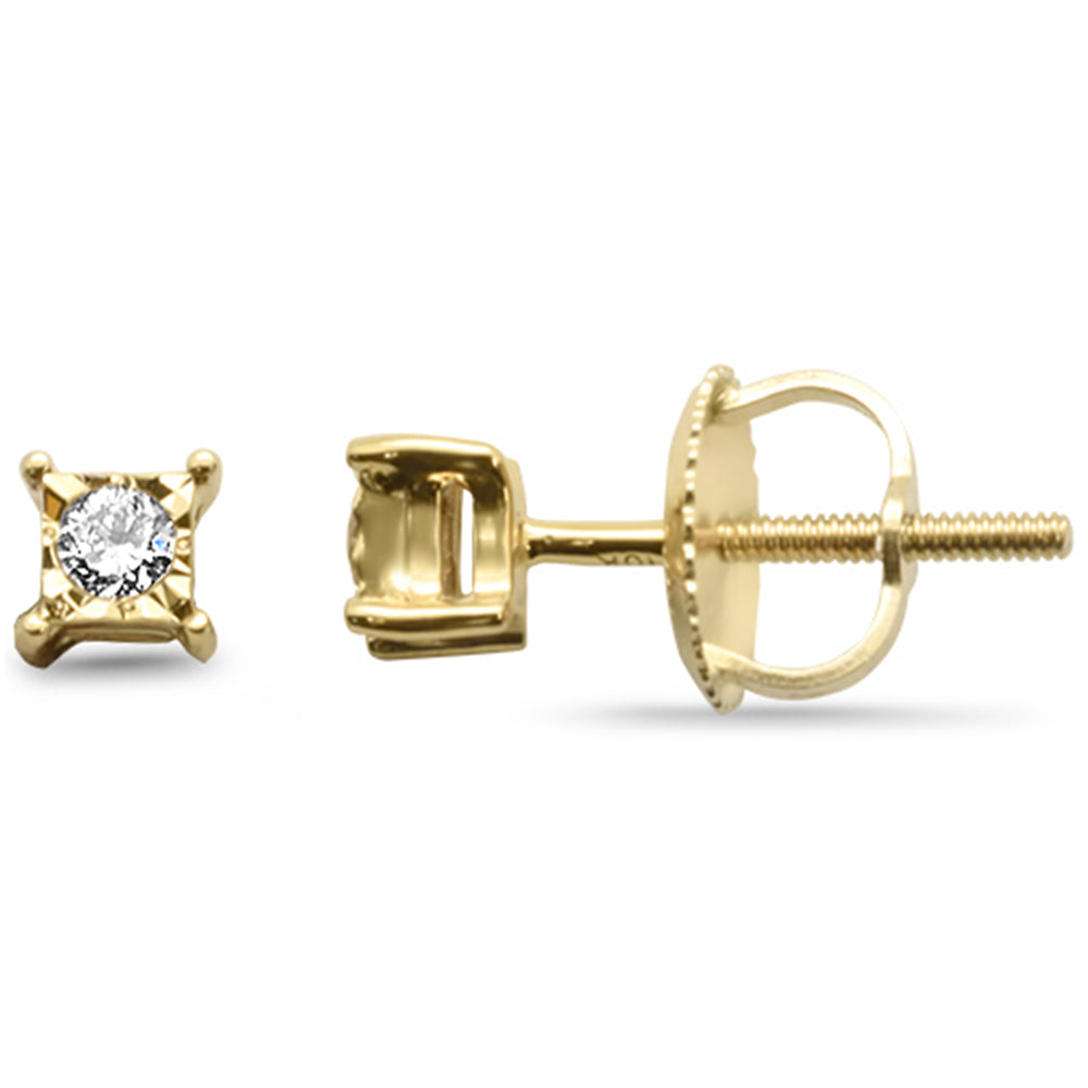 DIAMOND CLOSEOUT! .08ct G SI 10K Yellow Gold Diamond Stud Earrings