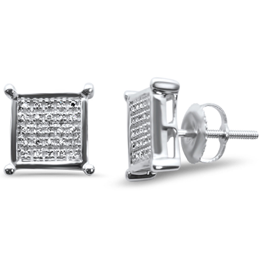 DIAMOND CLOSEOUT!  .10ct G SI 10K White Gold Diamond Fashion Earrings