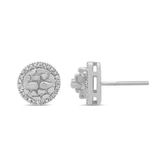 DIAMOND CLOSEOUT! .08ct G SI 10K White Gold Diamond Round Fashion Earrings