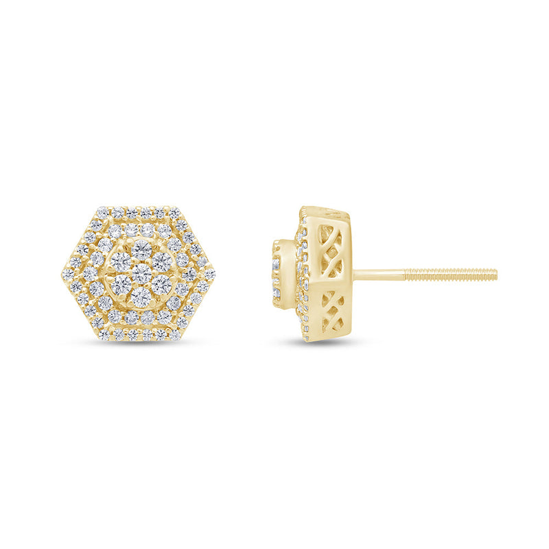 DIAMOND CLOSEOUT! .50ct G SI 14K Yellow Gold Diamond Fashion Earrings