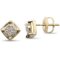 DIAMOND CLOSEOUT! .15ct G SI 10K Yellow Gold Diamond Fashion Earrings