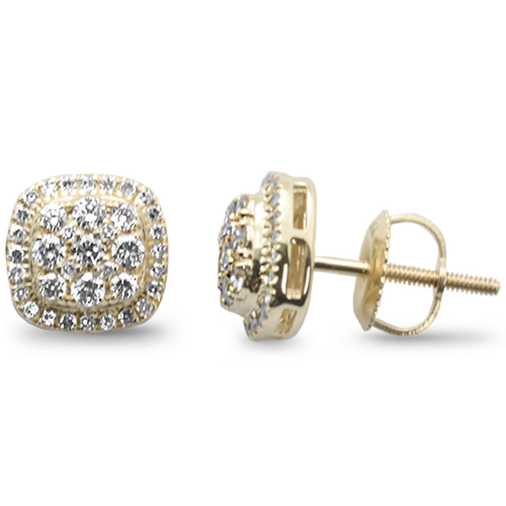 SPECIAL!  .49ct G SI 10K Yellow Gold Diamond Halo Fashion Earrings