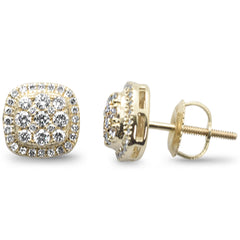 SPECIAL!  .49ct G SI 10K Yellow Gold Diamond Halo Fashion Earrings