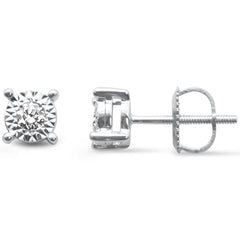 DIAMOND CLOSEOUT! .16ct G SI 10K White Gold Diamond Fashion Earrings