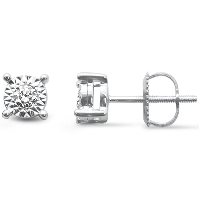 DIAMOND CLOSEOUT! .16ct G SI 10K White Gold Diamond Fashion Earrings