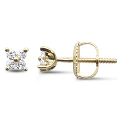 .13ct G SI 10K Yellow Gold Diamond Fashion Earrings