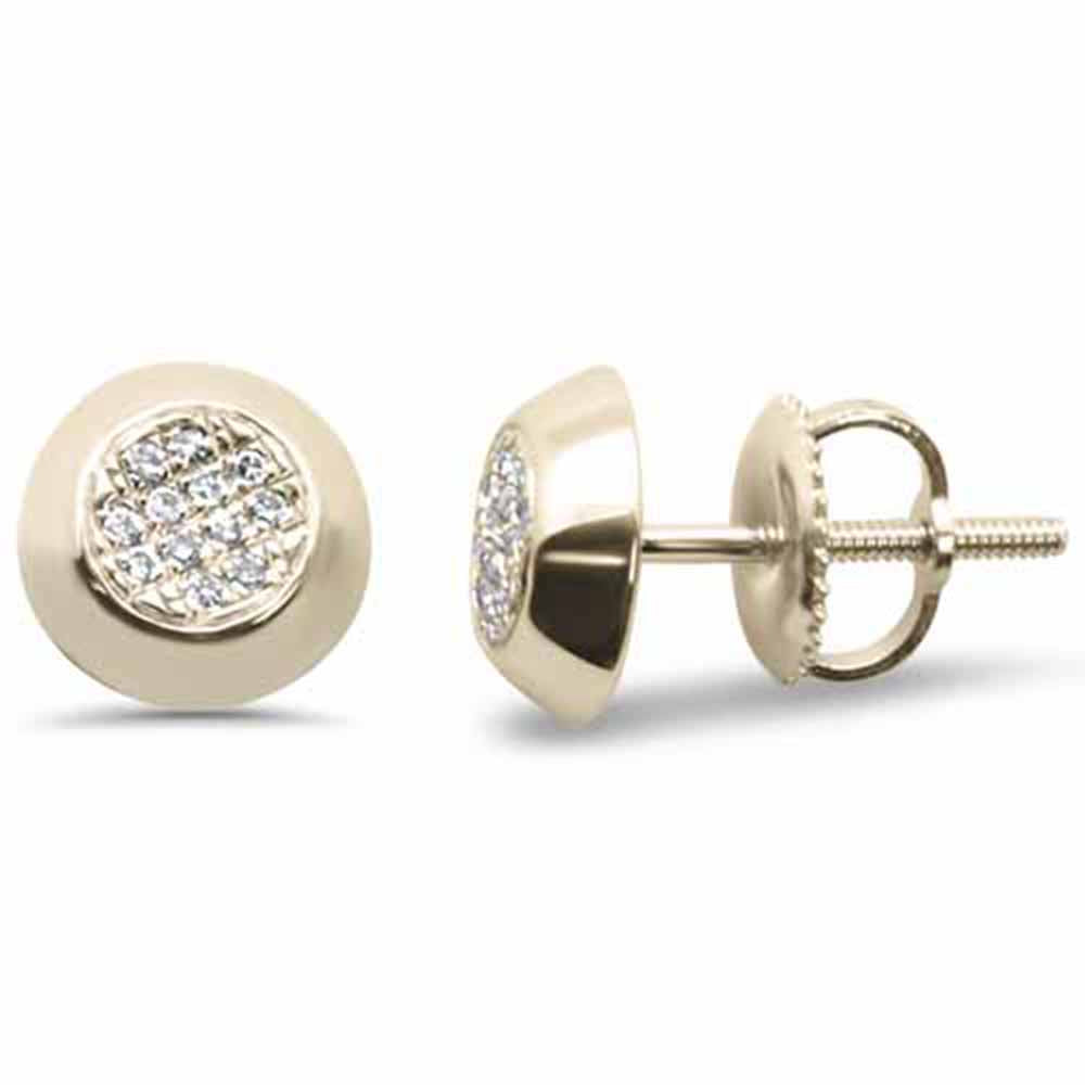 DIAMOND CLOSEOUT! .07ct G SI 10K Yellow Gold Diamond Round Shaped Fashion Earrings