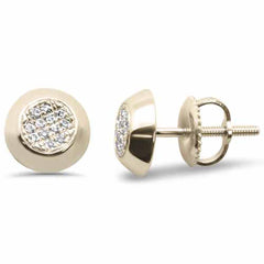 DIAMOND CLOSEOUT! .07ct G SI 10K Yellow Gold Diamond Round Shaped Fashion Earrings