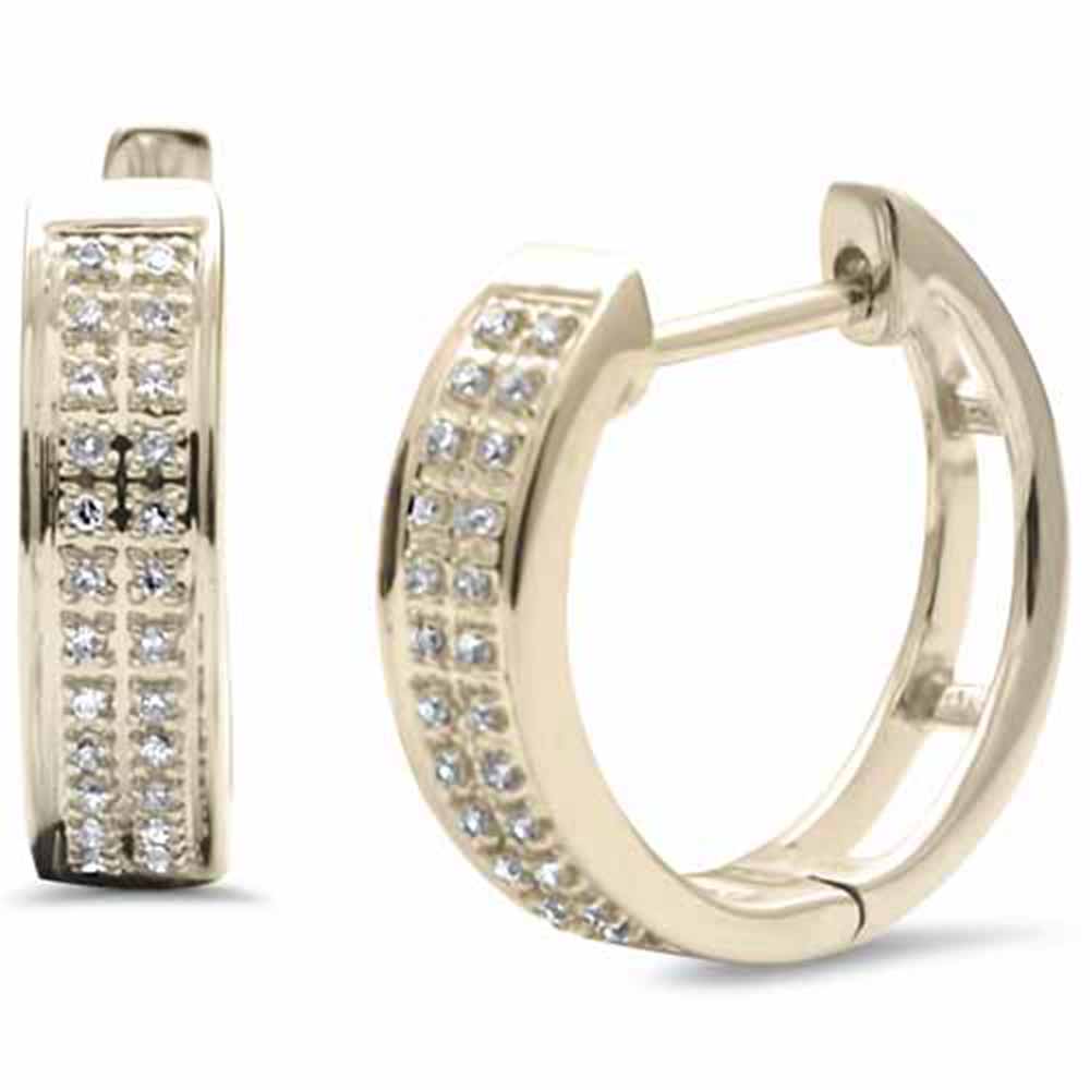 SPECIAL! .11ct G SI 10K Yellow Gold Diamond Hoop Earrings