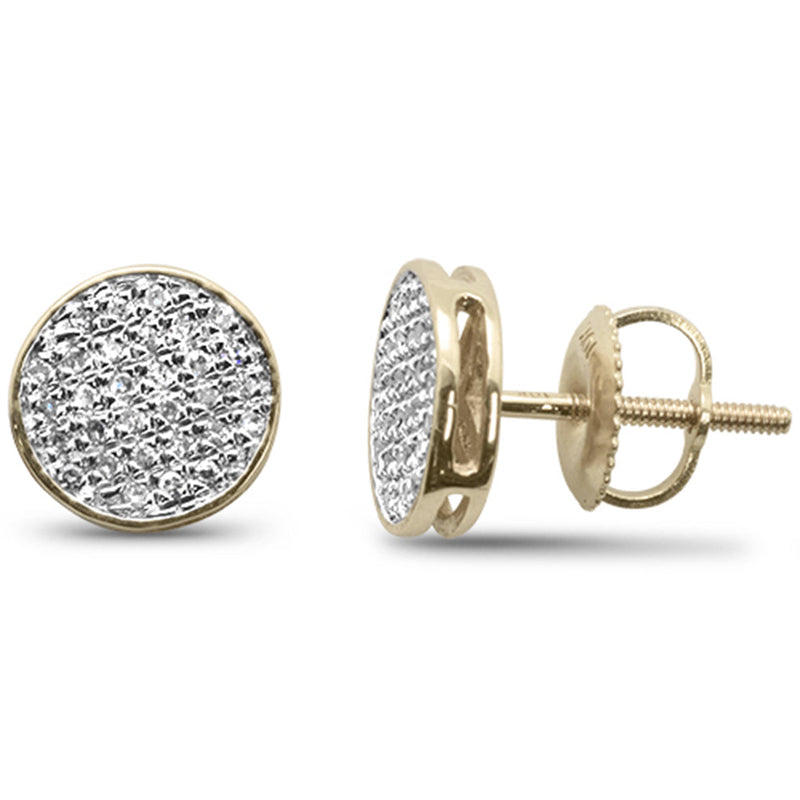 DIAMOND CLOSEOUT! .20ct G SI 10K Yellow Gold Diamond Round Shaped Fashion Earrings