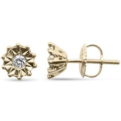 DIAMOND CLOSEOUT! .11ct G SI 10K Yellow Gold Diamond Fashion Earrings