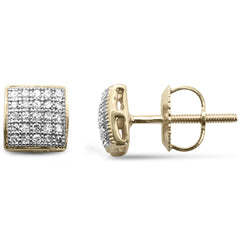 DIAMOND CLOSEOUT! .16ct G SI 10K Yellow Gold Diamond Fashion Earrings