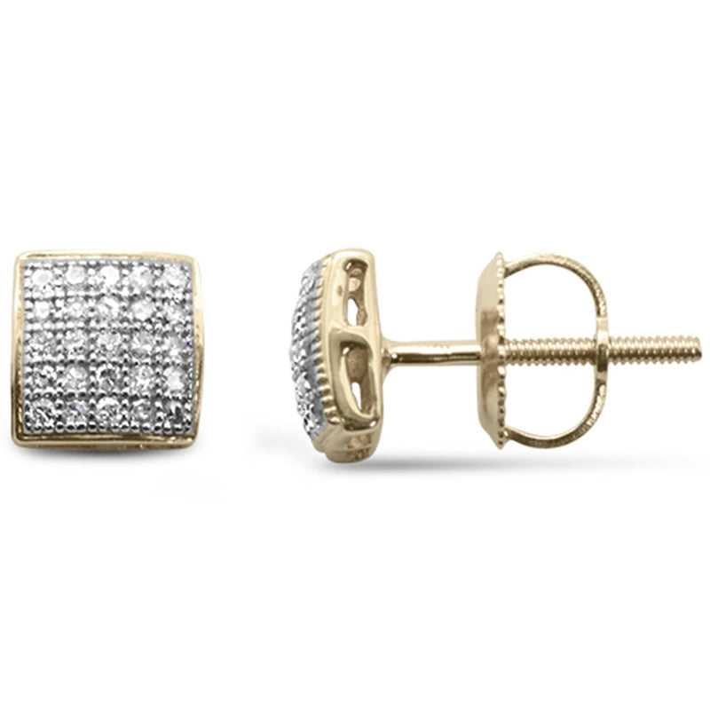DIAMOND CLOSEOUT! .16ct G SI 10K Yellow Gold Diamond Fashion Earrings