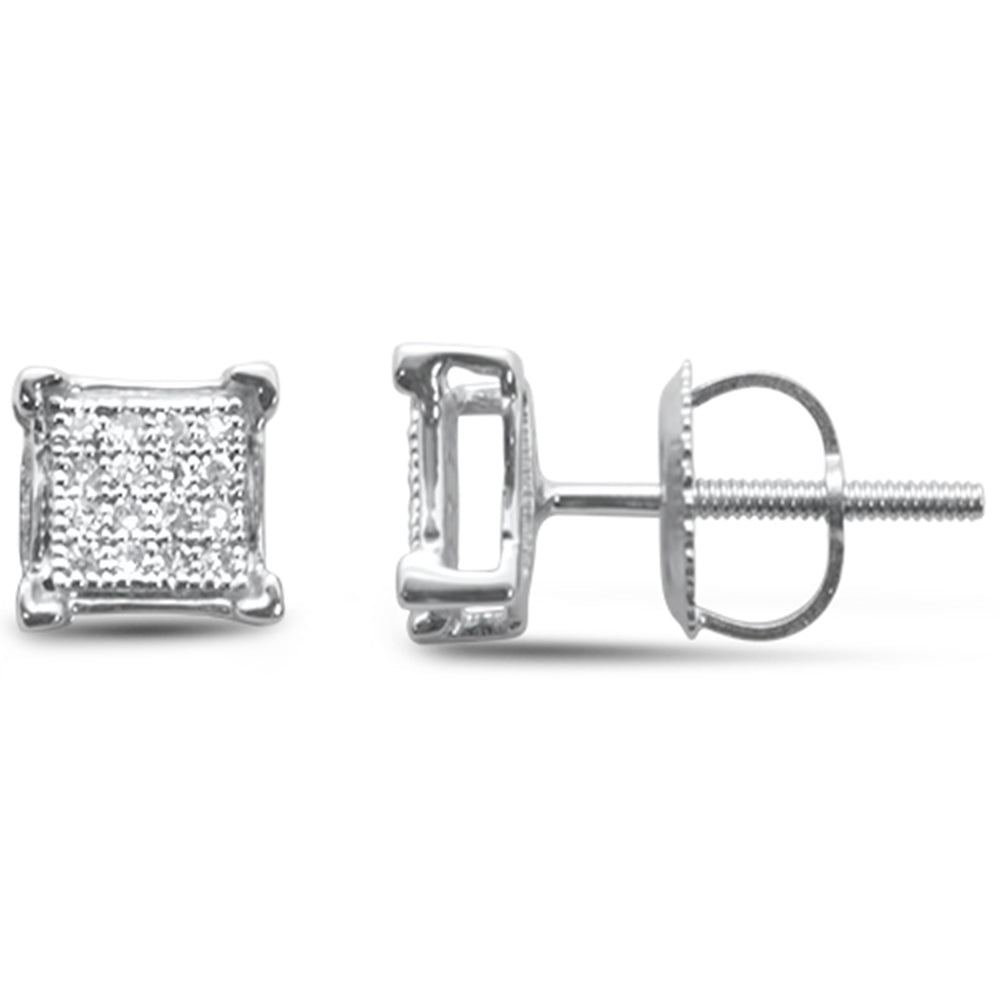DIAMOND CLOSEOUT! .10ct G SI 10K White Gold Diamond Fashion Earrings