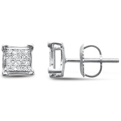 DIAMOND CLOSEOUT! .10ct G SI 10K White Gold Diamond Fashion Earrings