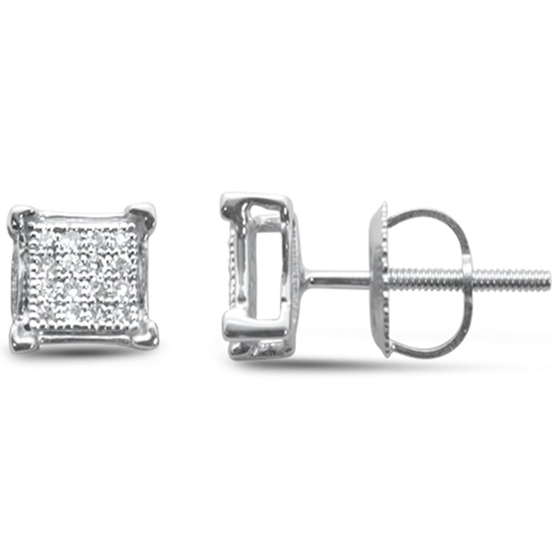 DIAMOND CLOSEOUT! .10ct G SI 10K White Gold Diamond Fashion Earrings