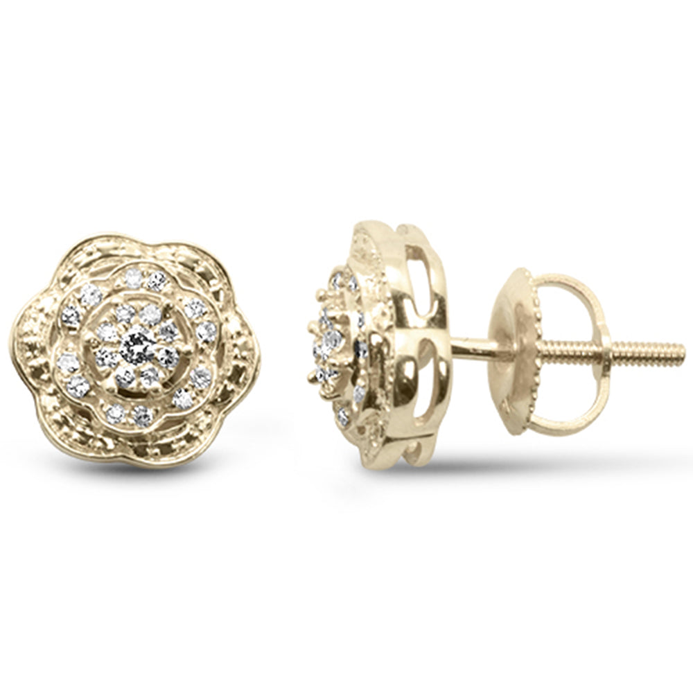 SPECIAL! .16ct G SI 10K Yellow Gold Diamond Flower Earrings