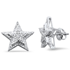 DIAMOND CLOSEOUT!  .38ct G SI 10K White Gold Diamond Star Earrings