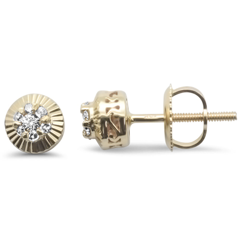 DIAMOND CLOSEOUT! .10ct G SI 10KT Yellow Gold Diamond Round Stud Earrings