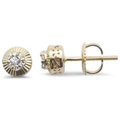 DIAMOND CLOSEOUT! .10ct G SI 10KT Yellow Gold Diamond Round Stud Earrings